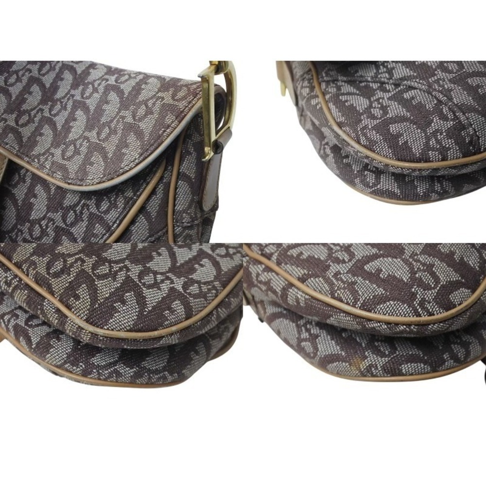 Christian Dior Trotter Double Saddle Brown One Shoulder Hobo Bag Galliano - Picture 7 of 10